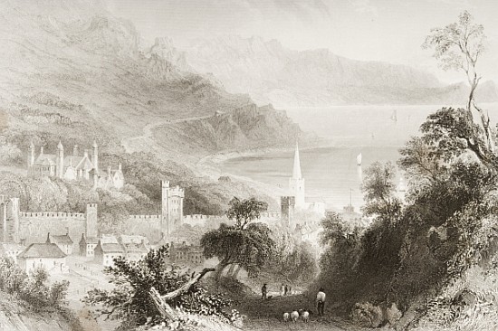 Glenarm, County Antrim, Northern Ireland, from ''Scenery and Antiquities of Ireland'' od (after) William Henry Bartlett