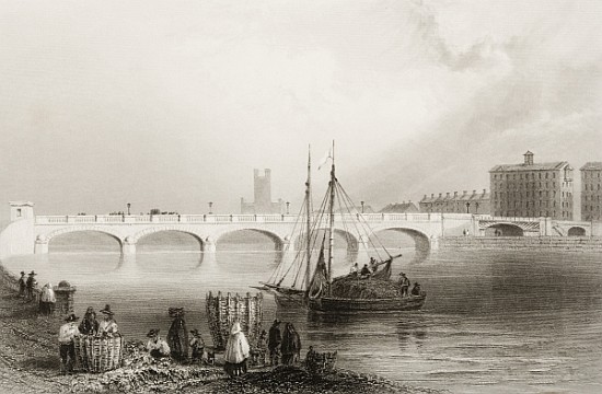 Wellesley Bridge, Limerick, Ireland, from ''Scenery and Antiquities of Ireland'' od (after) William Henry Bartlett