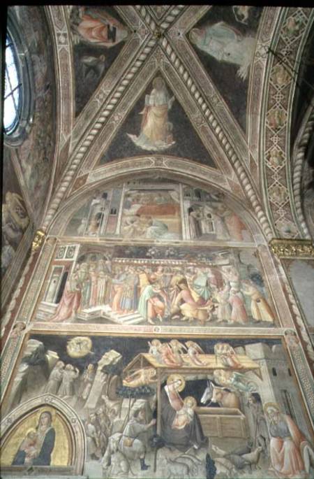La Cappella della Sacra Cintola (The Chapel of the Sacred Girdle) detail depicting scenes from the L od Agnolo/Angelo di Gaddi