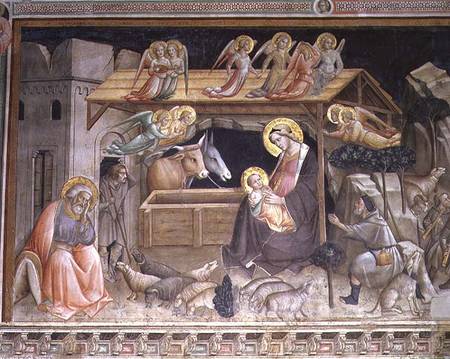 The Nativity, detail from The life of the Virgin and the Sacred Girdle, from the Cappella dell Sacra od Agnolo/Angelo di Gaddi