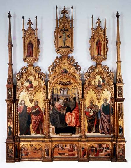 Coronation of the Virgin, triptych od Agnolo & Bartolomeo degli Erri