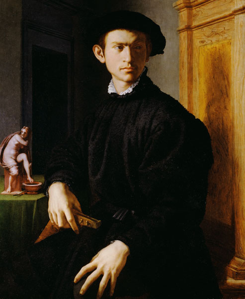 Bildnis eines jungen Mannes mit Laute. od Agnolo Bronzino