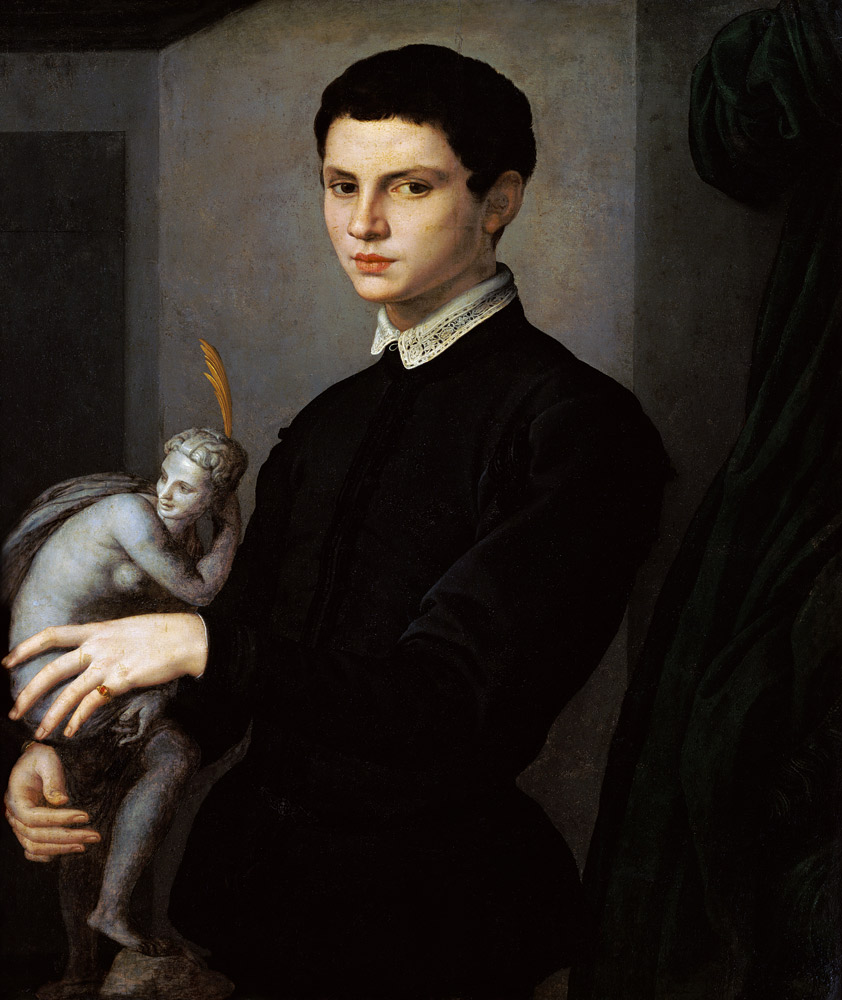 Portrait of a young sculptor. od Agnolo Bronzino