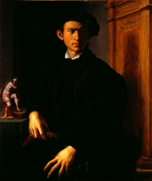 A.Bronzino / Young Man w.Lute /c.1530/40 od Agnolo Bronzino