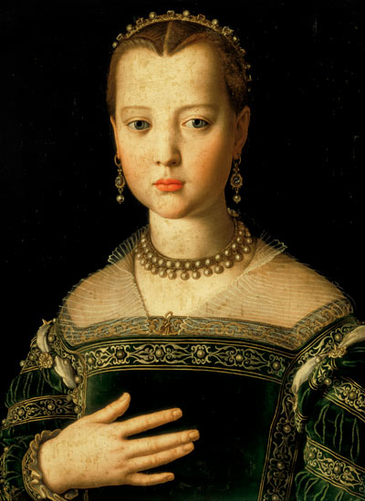 Portrait of Marie de' Medici (1573-1642) as a child od Agnolo Bronzino