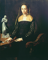 Portrait of a gentlewoman od Agnolo Bronzino