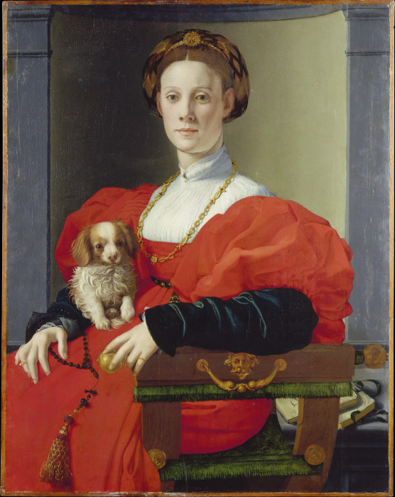 Portrait of a Lady in Red (Francesca Salviati?) od Agnolo Bronzino