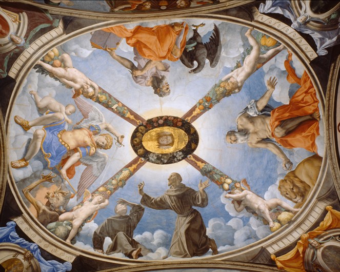 Ceiling painting of the Chapel of Eleonor of Toledo in the Palazzo Vecchio od Agnolo Bronzino