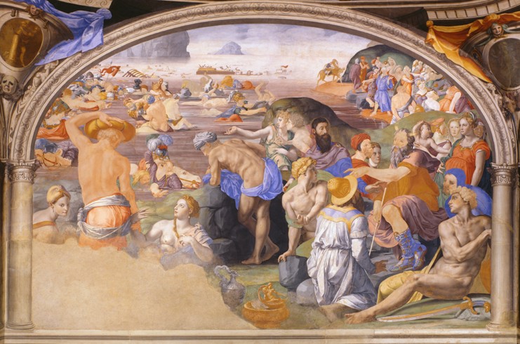 The Israelites crossing of the Red Sea od Agnolo Bronzino