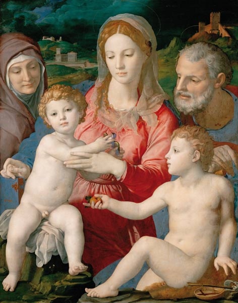 The Holy Family with Saints Anne and John the Baptist od Agnolo Bronzino