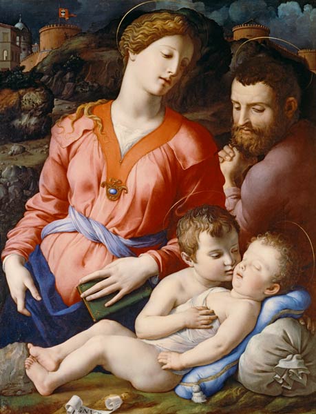 Holy Family & John / Bronzino / 1530 od Agnolo Bronzino