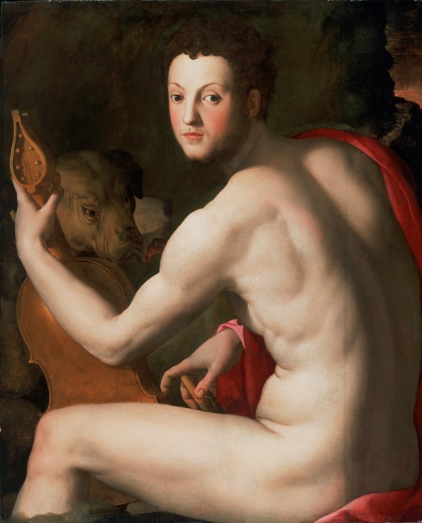 Portrait of Grand Duke of Tuscany Cosimo I de' Medici (1519-1574) as Orpheus od Agnolo Bronzino