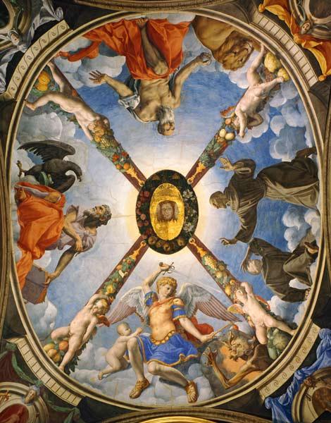 A.Bronzino, Trinity with Saints