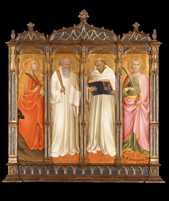 Saints Mary Magdalene, Benedict, Bernard of Clairvaux and Catherine of Alexandria od Agnolo Gaddi