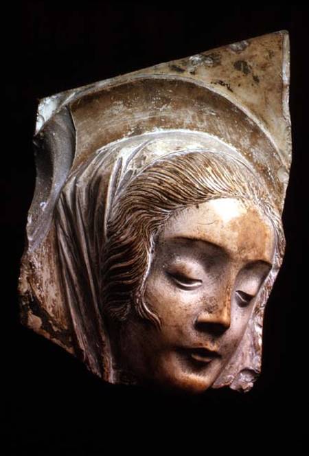 Head of a Madonna, fragment od Agostino d'Antonio  di Duccio