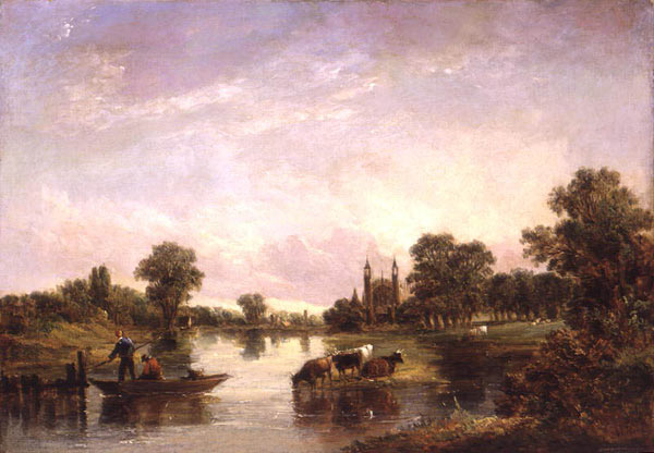View of Eton College from the Thames od A.H. Vickers