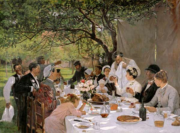 The Wedding Meal at Yport od Albert Auguste Fourie