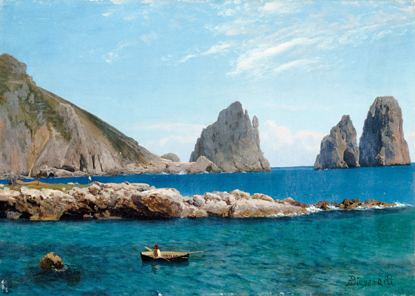 Rowing Off The Rocks. od Albert Bierstadt