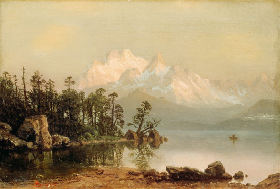 Mountain Canoeing od Albert Bierstadt