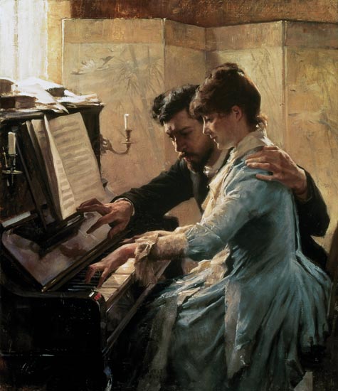 At the Piano od Albert Edelfelt