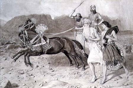 Elijah Running to Jezreel before Ahab's Chariot od Albert Joseph Moore