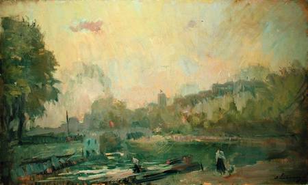 Along the Seine od Albert Lebourg