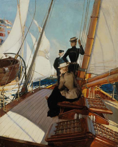 An afternoon on the sailing boat. od Albert Lynch