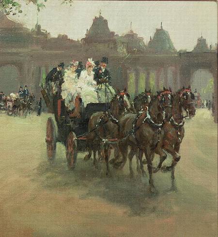 Carriages at Hyde Park od Albert Snr. Ludovici