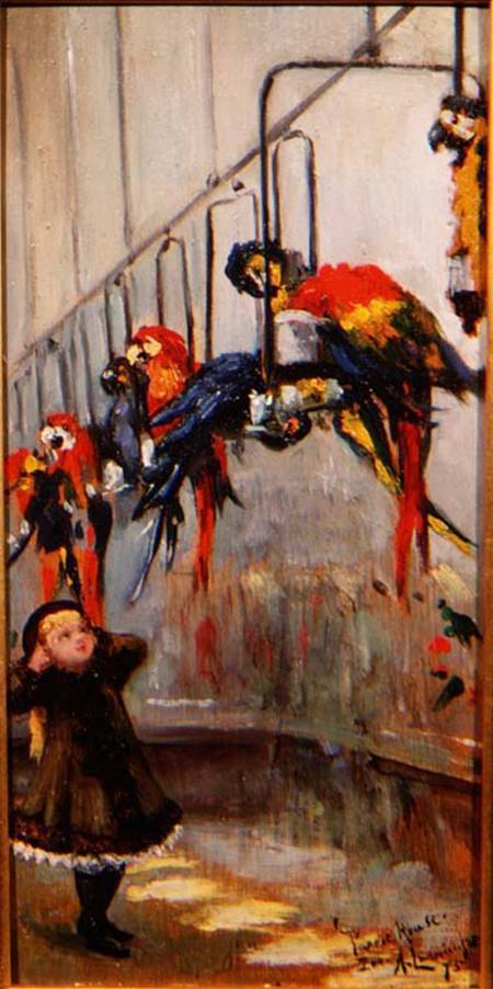The Parrot House, London Zoo od Albert Snr. Ludovici