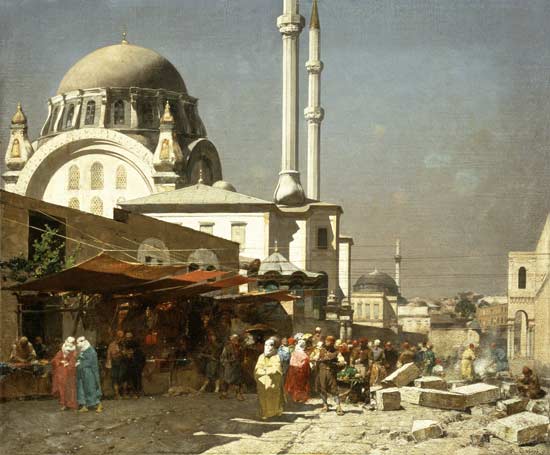 In the bazaar in Konstantinopel od Alberto Pasini