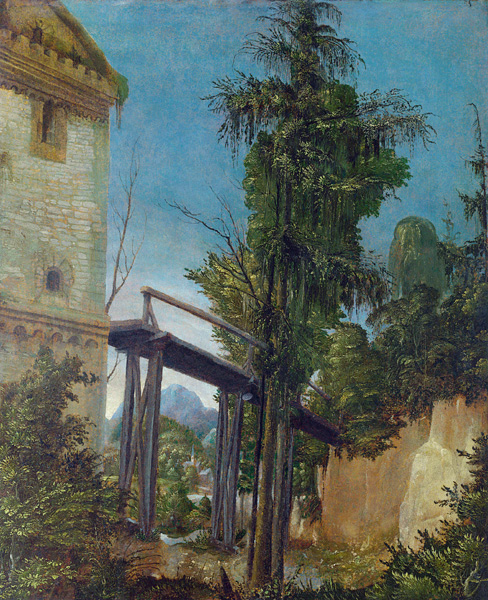 Landscape with a footbridge od Albrecht Altdorfer