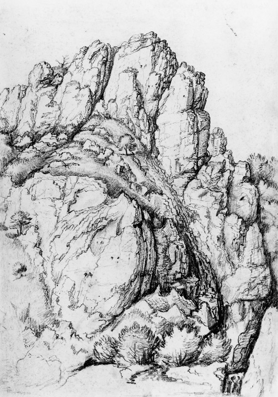 Bergwand mit Schlucht od Albrecht Dürer