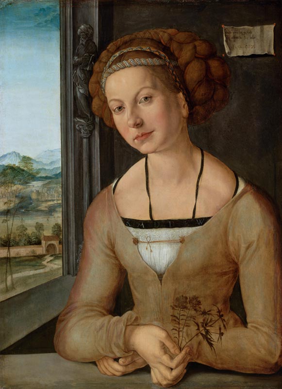 Portrait of the so-called Fürlegerin with twisted hair od Albrecht Dürer
