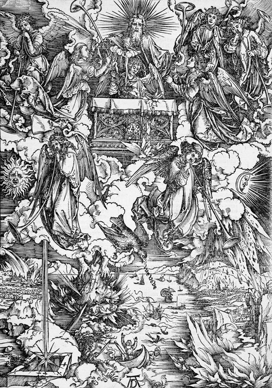 Die sieben Posaunenengel od Albrecht Dürer