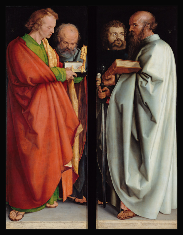 The four apostles (Johannes. Ev ., Peter, Markus, Paulus) od Albrecht Dürer