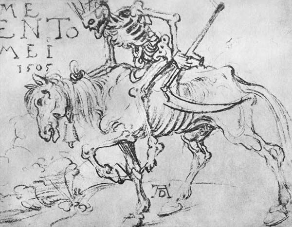 Duerer, King Death on Horseback 1505 od Albrecht Dürer