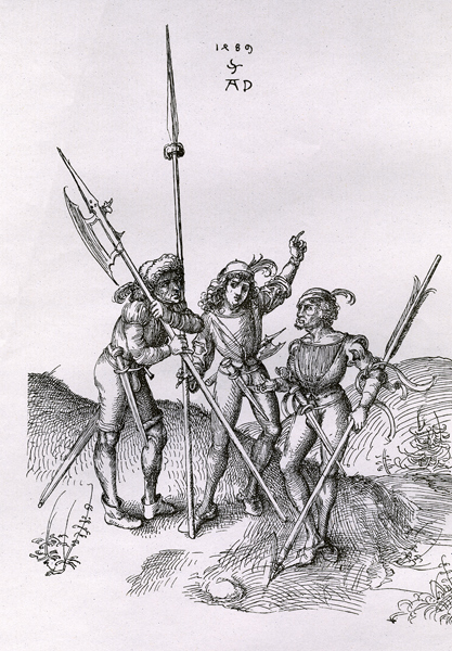 Soldiers / Dürer / 1489 od Albrecht Dürer