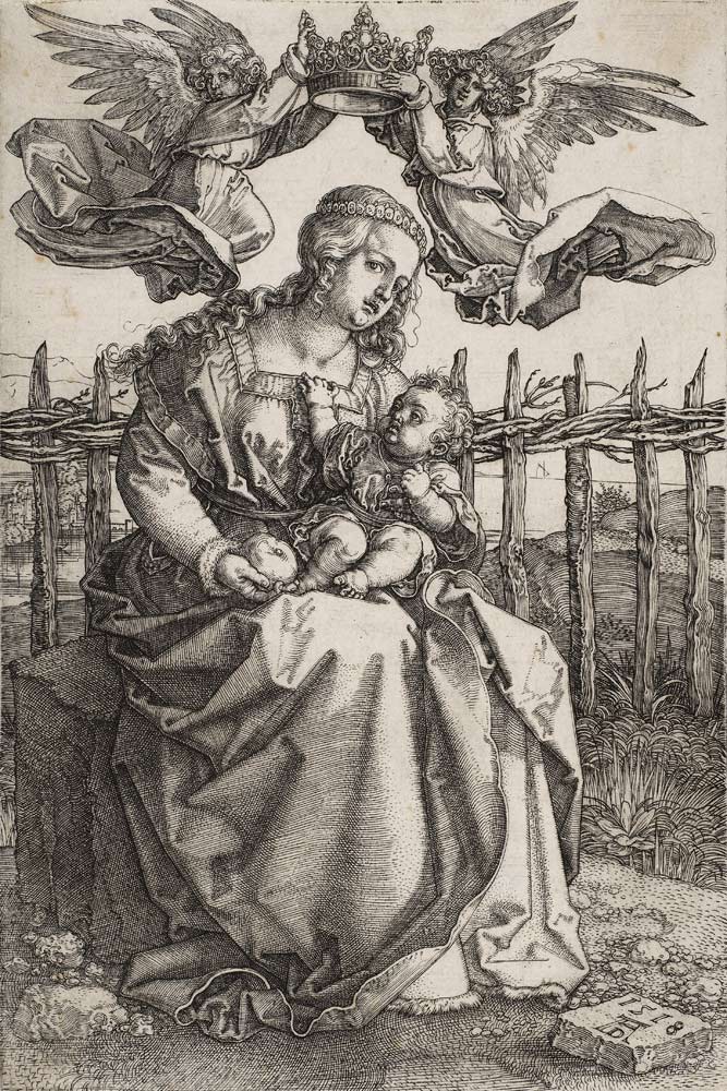 Virgin Mary Crowned By Two Angels od Albrecht Dürer