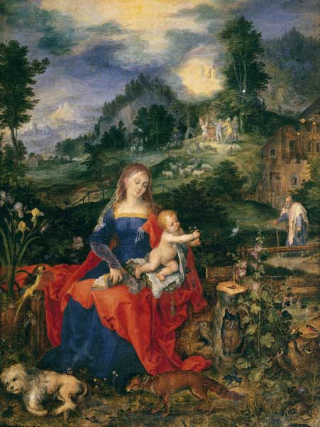 Mary with many animals , Brueghel od Albrecht Dürer