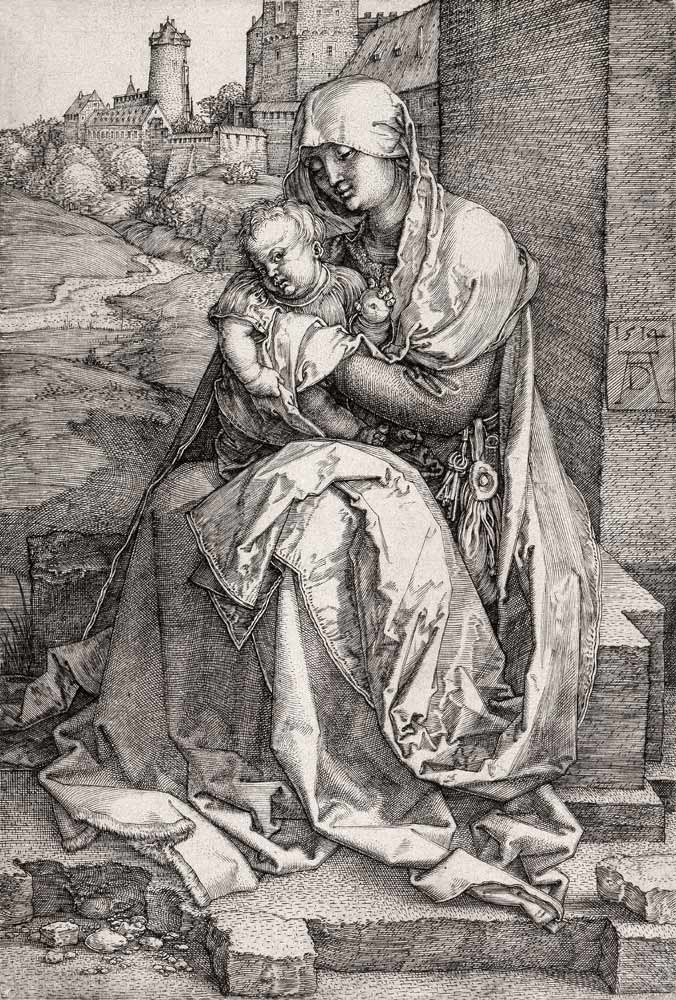 Maria mit dem Kind an der Mauer od Albrecht Dürer