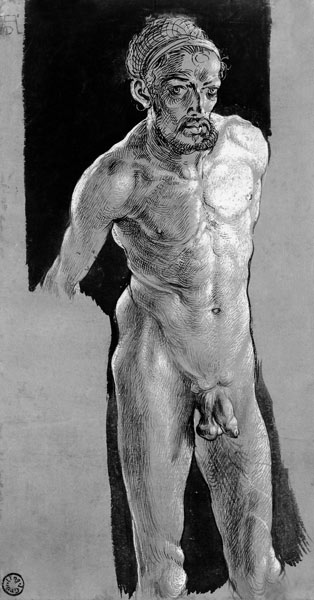 Albrecht Dürer / Nude Self-Portrait /C16 od Albrecht Dürer