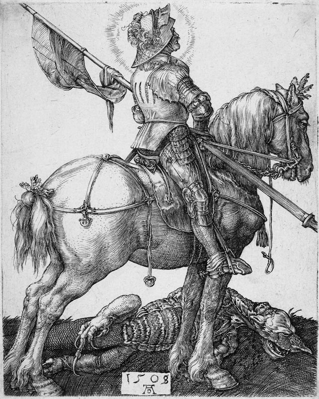 Saint George on horseback / Dürer / 1508 od Albrecht Dürer