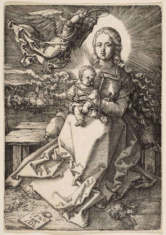 Virgin and Child Crowned by an Angel od Albrecht Dürer
