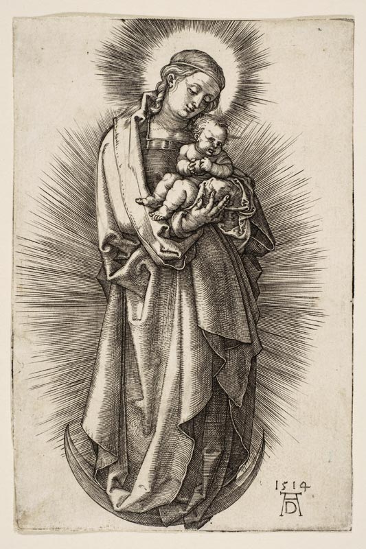 Virgin and Child on the Crescent with a Diadem od Albrecht Dürer