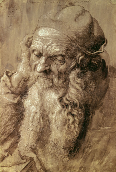 A.Dürer, 93-year-old Man /Draw./ 1521 od Albrecht Dürer
