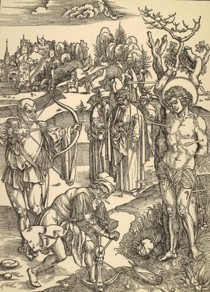 A.Dürer / Martyrdom of St. Sebastian od Albrecht Dürer