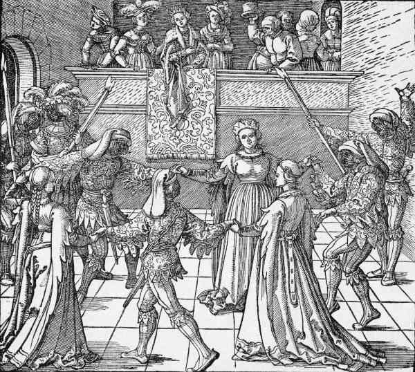 A.Dürer / The Torch Dance / c.1516 od Albrecht Dürer