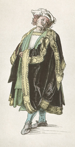 A.Dürer, Design for Court Dress / 1515 od Albrecht Dürer