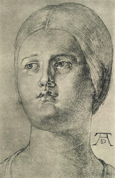 A.Dürer, Head of a Woman /Draw./ c.1505 od Albrecht Dürer