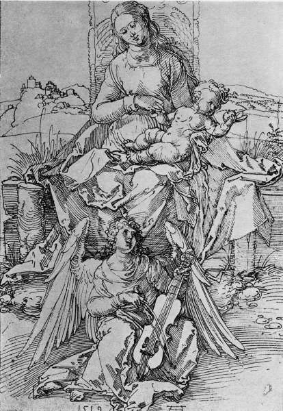 A.Dürer, Madonna & Child on Grassy Bench od Albrecht Dürer
